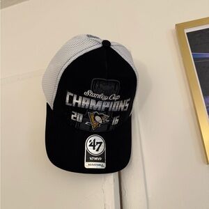 47 Brand Black and White Champions Hat